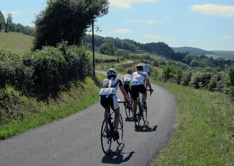 cycling the rolling foothills of the French Basque country.