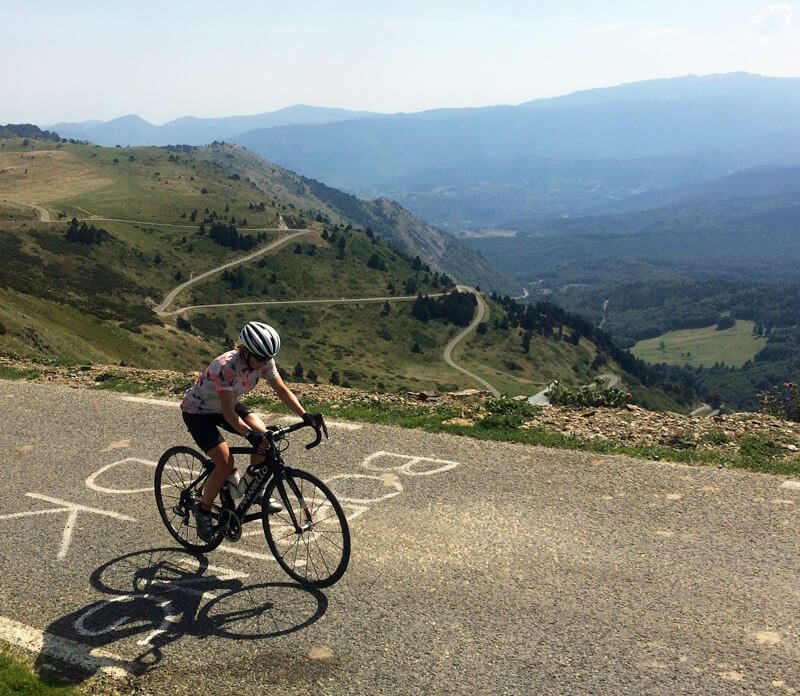 view east from the summit of the Col du Porte de Pailheres