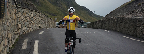 Guy Ride Across the Pyrenees cycling challenge 2013.